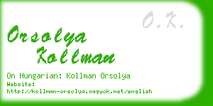 orsolya kollman business card